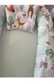 Jaju Baby Babynest Sevimli Orman Lüx Tasarım Organik Pamuk Kumaş Taşınabilir Anne Yanı Baby Nest - 2