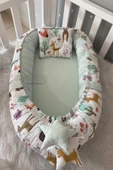 Jaju Baby Babynest Sevimli Orman Lüx Tasarım Organik Pamuk Kumaş Taşınabilir Anne Yanı Baby Nest - 1
