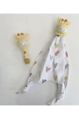 Jaju Baby Amigurumi Zürafa Müslin Uyku Arkadaşı Ve Çıngırak Set - 1