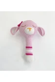 Jaju Baby Amigurumi Pembe Uykucu Ayıcık Müslin Uyku Arkadaşı Ve Çıngırak Set - 2