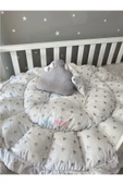 Jaju Baby Gri Pike Ve Micky Tasarım Açılır - Kapanır Oyun Minderi Bebek Yuvası Babynest - 4