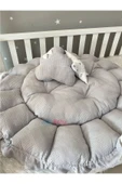 Jaju Baby Gri Pike Ve Micky Tasarım Açılır - Kapanır Oyun Minderi Bebek Yuvası Babynest - 5