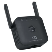 PowerMaster PW-WR22 300 Mbps 2.4 Ghz 2 Anten Wifi Router Repeater Access Point Priz Tipi thumbnail 1