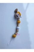 Jaju Baby Amigurumi Sarı Uykucu Ayıcık Emzik Zinciri 22 Cm - 1