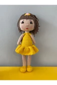 Jaju Baby Amigurumi Sarı Elbiseli Kız 26 Cm - 1