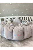 Jaju Baby Gri Pike Ve Micky Tasarım Açılır - Kapanır Oyun Minderi Bebek Yuvası Babynest - 2