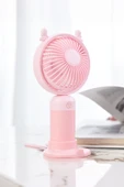 Taşınabililir Mini Usb Şarjlı 3 Kademeli El Masaüstü Vantilatör Fan Soğutucu YM88216 - 7