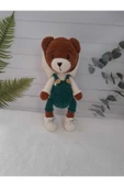 Jaju Baby Kahverengi Sevimli Ayıcık Amigurumi Kıyafetli Oyuncak 40 cm - 2