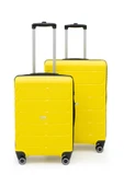 Copella Polipropilen & Kırılmaz 2'li Valiz Seti Orta & Kabin - Sarı thumbnail 1