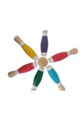 WOODTOY'S ORGANİK OYUNCAK DÜNYASI Handmade Ahşap Bowling Seti - 7