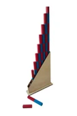 WOODTOY'S ORGANİK OYUNCAK DÜNYASI MONTESSORİ KIRMIZI MAVİ ÇUBUKLAR - 1