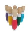 WOODTOY'S ORGANİK OYUNCAK DÜNYASI Handmade Ahşap Bowling Seti - 1