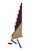 WOODTOY'S ORGANİK OYUNCAK DÜNYASI MONTESSORİ KIRMIZI MAVİ ÇUBUKLAR - 2