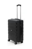 Copella Polipropilen & Kırılmaz 2'li Valiz Seti Orta & Kabin - Siyah thumbnail 2