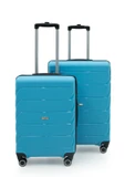 Copella Polipropilen & Kırılmaz 2'li Valiz Seti Büyük & Orta - Mavi thumbnail 1