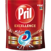 Pril Excellence 4 ü 1 Arada Bulaşık Makinesi Deterjanı 60 Kapsül - 1
