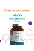 VİTAGO-Premium Iyot 150 Mcg Içeren Tablet Takviye Edici Gıda 120 Tablet thumbnail 5