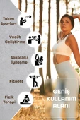 5’li Pilates Direnç Bandı Seti Loop Squat Lastiği Çantalı Fitness Egzersiz Bantları - Mavi - 7