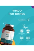 VİTAGO-Premium Iyot 150 Mcg Içeren Tablet Takviye Edici Gıda 120 Tablet thumbnail 4