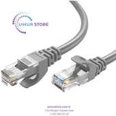 Lua 15 Metre, Ethernet Kablosu, Ağ Kablosu, Lan, Cat6, Modem Internet Kablosu, Gri thumbnail 1