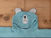 Sevimli Koala Desenli Kapüşonlu Bebek & Çocuk Panço Havlu thumbnail 3