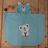 Sevimli Koala Desenli Kapüşonlu Bebek & Çocuk Panço Havlu thumbnail 1