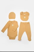 Bebek 4'lü Uzun Kollu Set, %50 Bambu %50 Organic Pamuk, Bebek - Yenidoğan - CSYB9009 - 2