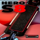 Hero Elektrikli Scooter Aksesuar Koruyucu Paspas Hero S8 Uyumlu Düz Kırmızı Kenar Overloklu - 2
