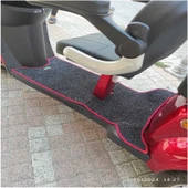 Volta Elektrikli Motosiklet Aksesuar Koruyucu Paspas Volta Vm4+ Vm4+ Vm 4 + Uyumlu Kırmızı Kenar Overloklu thumbnail 3