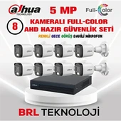 Dahua 5 Mp 8 Kameralı Sesli 30 Metre Renkli Gece Görüşlü Full Hd Kamera Seti - 1
