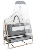 TommyBaby Royal Anne Yanı Beşik Tüllü Sepet Beşik Sallanabilir Bebek Beşiği Anne Yanı Beşik - 9