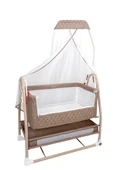 TommyBaby Royal Anne Yanı Beşik Tüllü Sepet Beşik Sallanabilir Bebek Beşiği Anne Yanı Beşik - 3