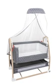 TommyBaby Royal Anne Yanı Beşik Tüllü Sepet Beşik Sallanabilir Bebek Beşiği Anne Yanı Beşik - 1
