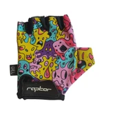 Raptor Çocuk Eldiveni Kısa Parmak Çocuk Bisiklet Eldiveni Silikon Jelli Canavar Desenli M Beden thumbnail 1
