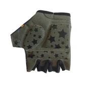 Raptor Çocuk Eldiveni Kısa Parmak Çocuk Bisiklet Eldiveni Silikon Jelli Yıldız Desenli M Beden thumbnail 5