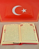 Türk Bayraklı Özel Kutuda Hediyelik Kuran Seti | Kuran-ı Kerim + Türk Bayrağı - 2