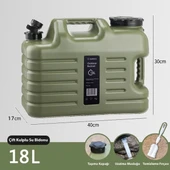 Madfox Galon Air PE Musluklu Su Bidonu 18 Litre Yeşil - 1