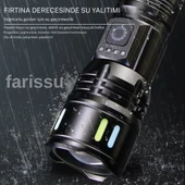 RT-171 1000 Lümen 50W Şarjlı LED El Feneri – 5 Modlu, Teleskopik Odaklamalı, Suya Dayanıklı - 4