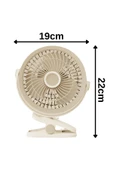3 Kademe Usb Şarjlı Mandallı 360° Taşınabilir Fan Vantilatör Soğutucu YS2545 - 7