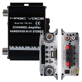 MagicVoice YW-191L 12 Volt 100 Watt Motosiklet Bluetooth Amfi USB/SD 2 Kanal Pazarcı - Anfi (125X95X40mm) - 4
