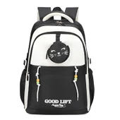 Muggle 3 Bölmeli Good Lift Kolej Okul Sırt Çantası Siyah (MU-1582) thumbnail 1