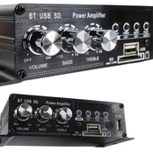 MagicVoice YW-406L 12 Volt 100 Watt Motosiklet Bluetooth Amfi USB/SD 2 Kanal Pazarcı - Anfi (154X80X42Mm) - 4