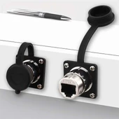 PowerMaster PM-24597 Dişi - Dişi IP68 Su Geçirmez Metal RJ45 Konnektör thumbnail 3