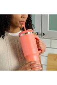 ShopZum Contigo Üniseks Yetişkin Streeterville Tumbler Pipetli Yalıtımlı Su Şişesi, 1.2l, Mercan - 7