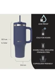 Contigo Kulplu Termos Bardak - Tumbler - Paslanmaz Çelik - Pipetli & Kapaklı – 29 Saat Soğuk - 4
