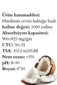 water jobs 1000 İodine Hindistan Cevizi Kabuğu (Coconut) Bazlı Aktif Karbon 500 Gr - 3