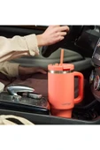 ShopZum Contigo Üniseks Yetişkin Streeterville Tumbler Pipetli Yalıtımlı Su Şişesi, 1.2l, Mercan - 6