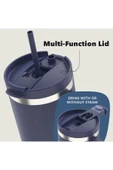Contigo Kulplu Termos Bardak - Tumbler - Paslanmaz Çelik - Pipetli & Kapaklı – 29 Saat Soğuk - 2