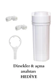 water jobs Açık Kasa Su Arıtma Cihazı Filtre Kabı / Anahtar Ve Dirsek Hediyeli - 2