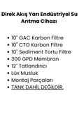 water jobs 10" 300 GPD Direk Akış Su Arıtma Cihazı (TANKSIZ) - 2
